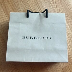 Burberry Beige Shopping Bag with Black Handle